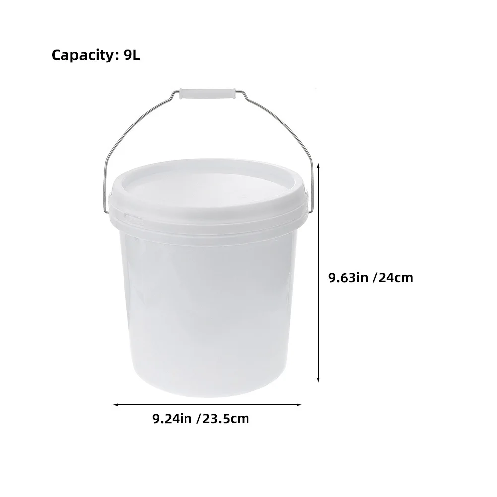 دلو تخزين الطلاء البلاستيكي، حاوية مستديرة، دلو طلاء متين مع مقبض غطاء للختم المنزلي ونقل السوائل #3