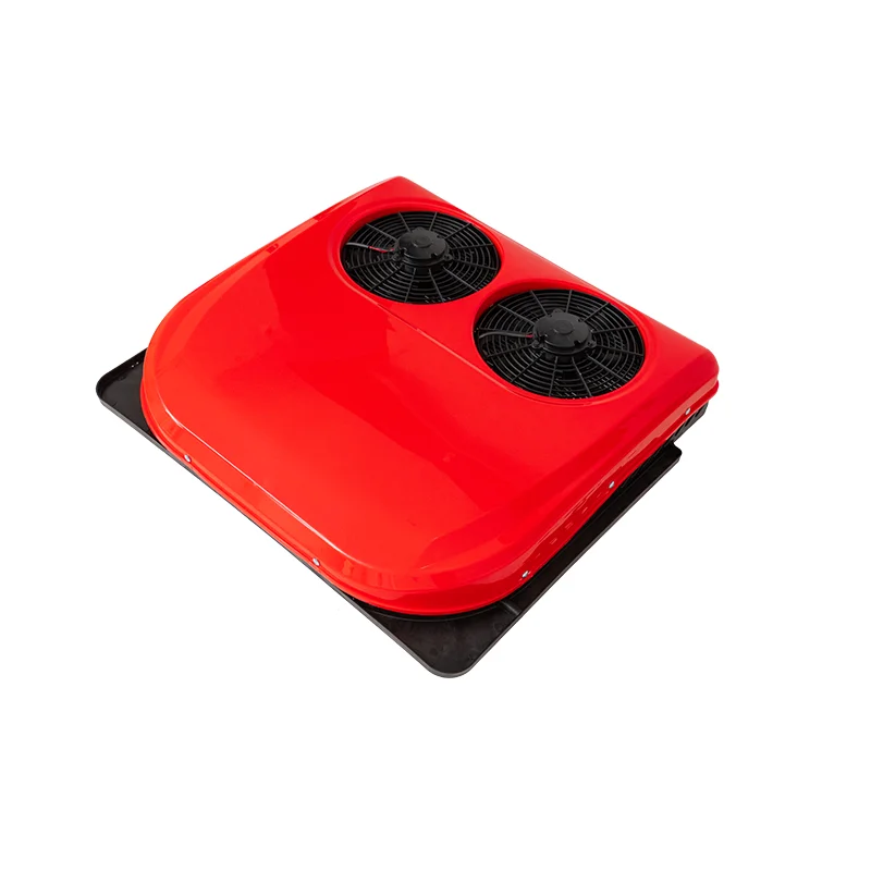 نظام تكييف هواء الشاحنة 12 فولت/24 فولت مع ضاغط مروحة مزدوج لتكييف هواء الشاحنة الكبيرة، RV، الشاحنة، #6