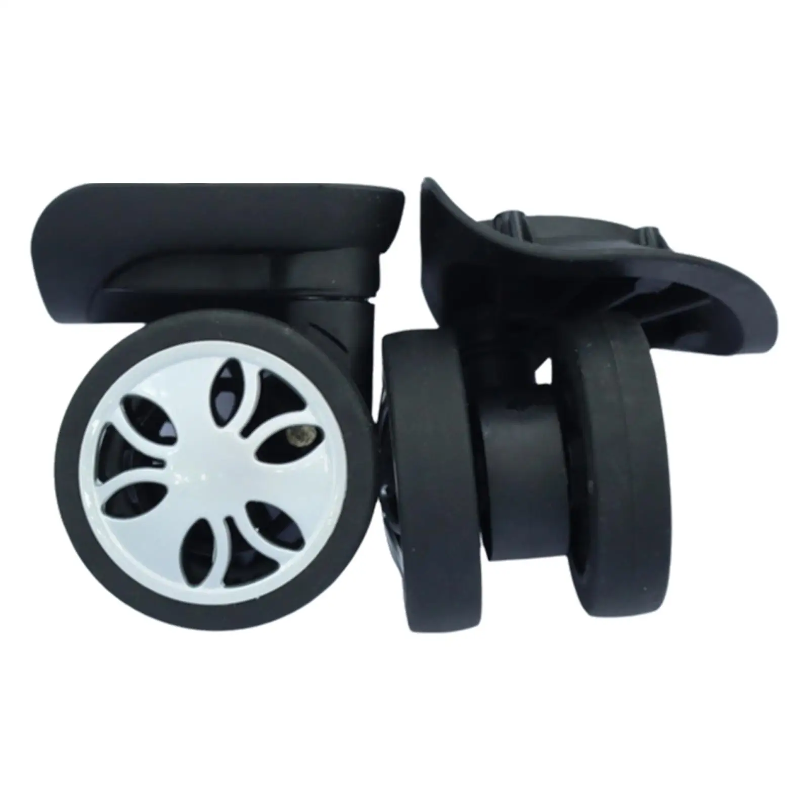 2 Pieces Luggage Wheels Replacement Trolley Wheels Roller 360 Degree Rotation
