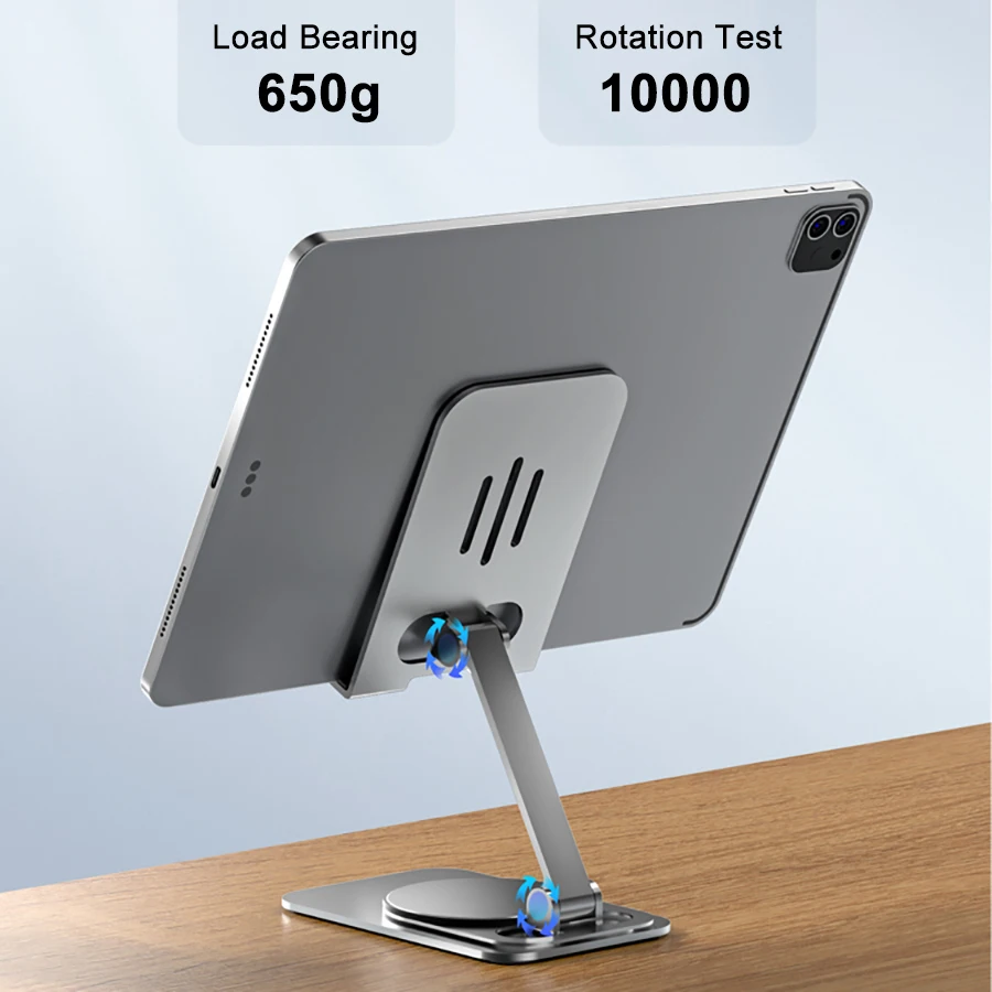 360 ° Supporto per telefono regolabile Supporto per telefono pieghevole per smartphone e tablet Base antiscivolo Accessori per ufficio portatili