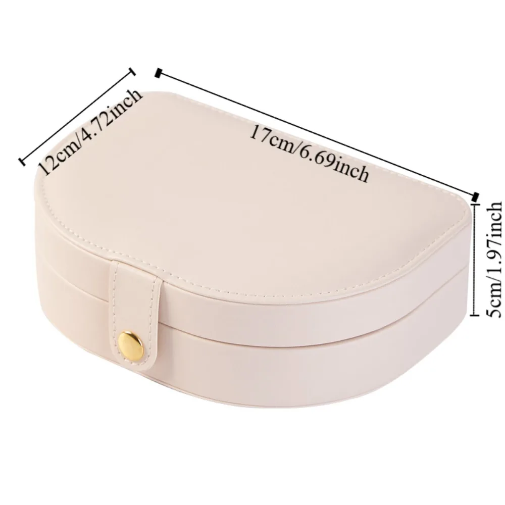 Sweet PU Leather Jewelry Packing Bag Bracelet Large Capacity Jewelry Display Box Rings Necklace Organizer Jewelry Holder Gift
