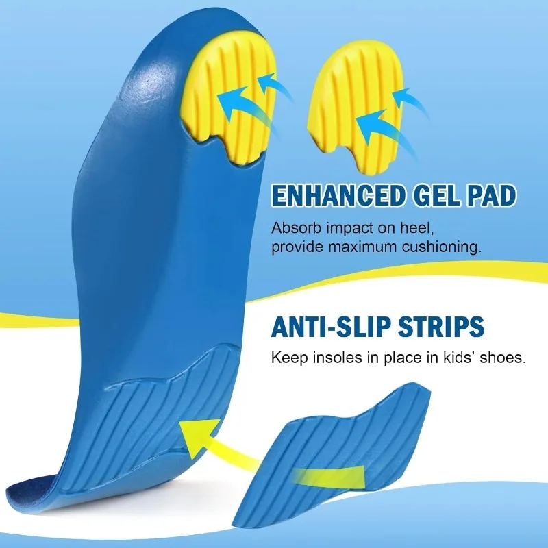Self Adhesive Memory Foam Arch Support Shoe Pads Slip Resistant Sweat Wicking Comfort Cushion Insoles