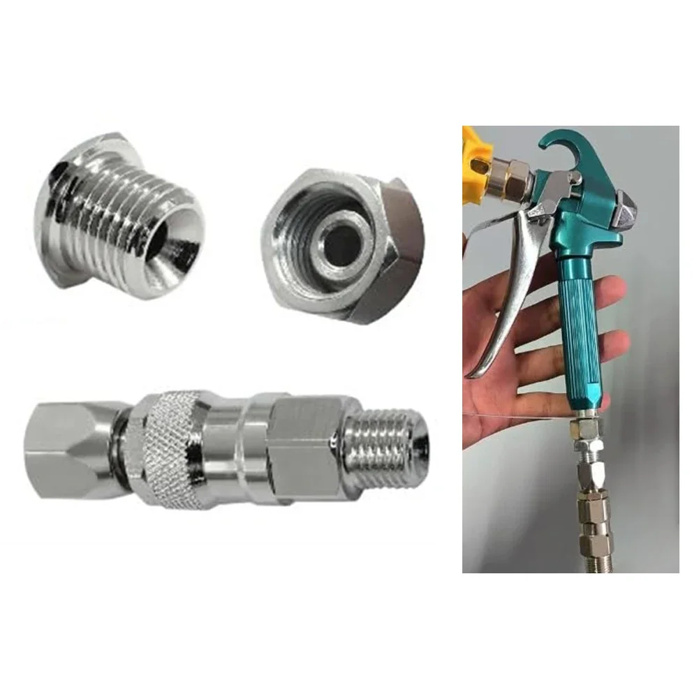 3pcs/set 1/4-inch Swivel Joints 360-degree Rotation Joint Replacement For Airless Paint Sprayers Accessories