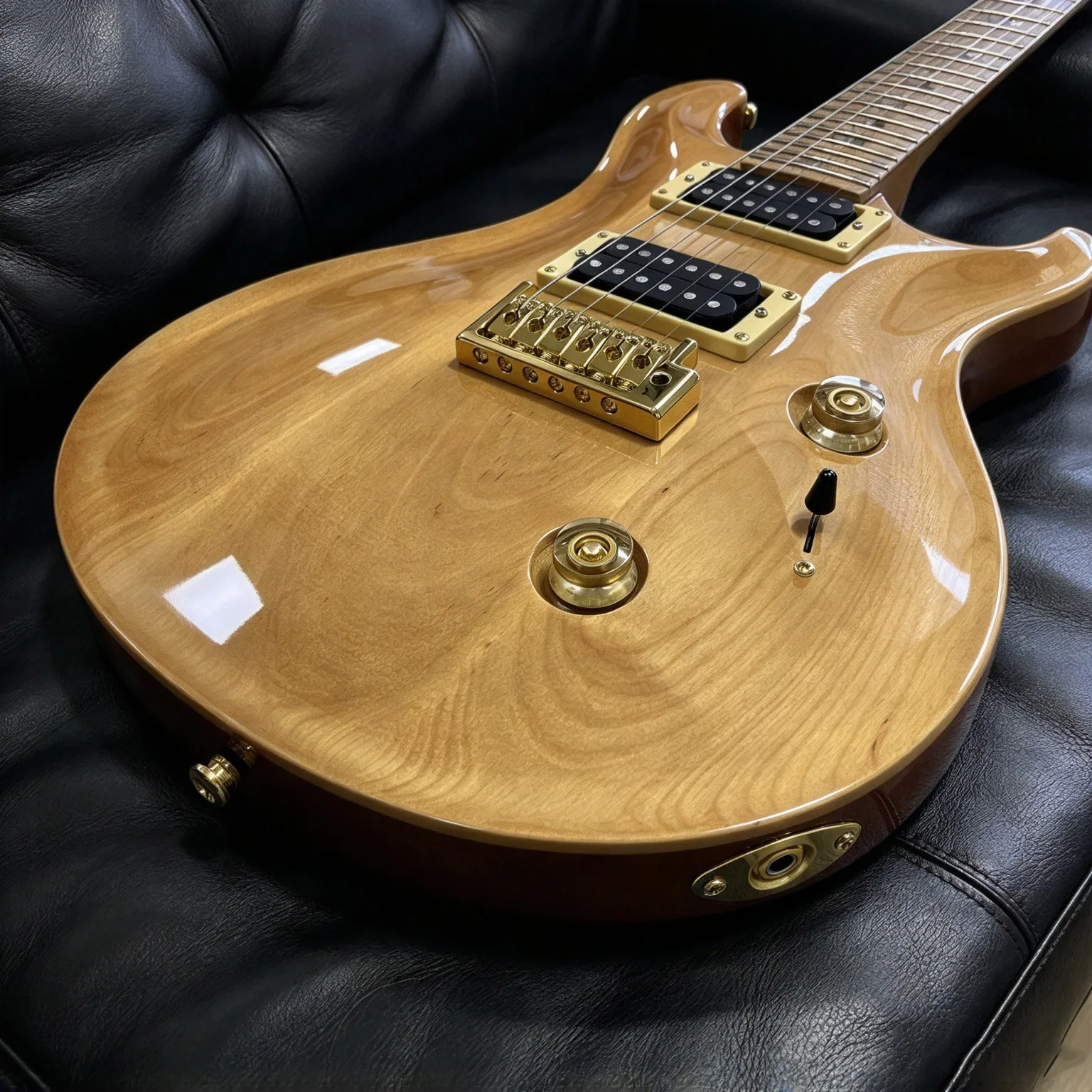 US Warehouse Electric Guitar Prs Electric Guitar HH Microphone Maple Neck Balanced Full Transparent Luxurious Natural Texture Pearl Bird Inlay Christmas Gifts Available In US Warehouse Free shipping