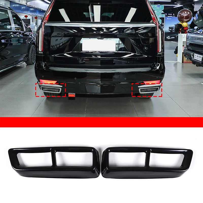 For Cadillac Escalade 2021-2024 Stainless Steel Car  Exhaust Pipe Silencer Protective Cover  Accessories