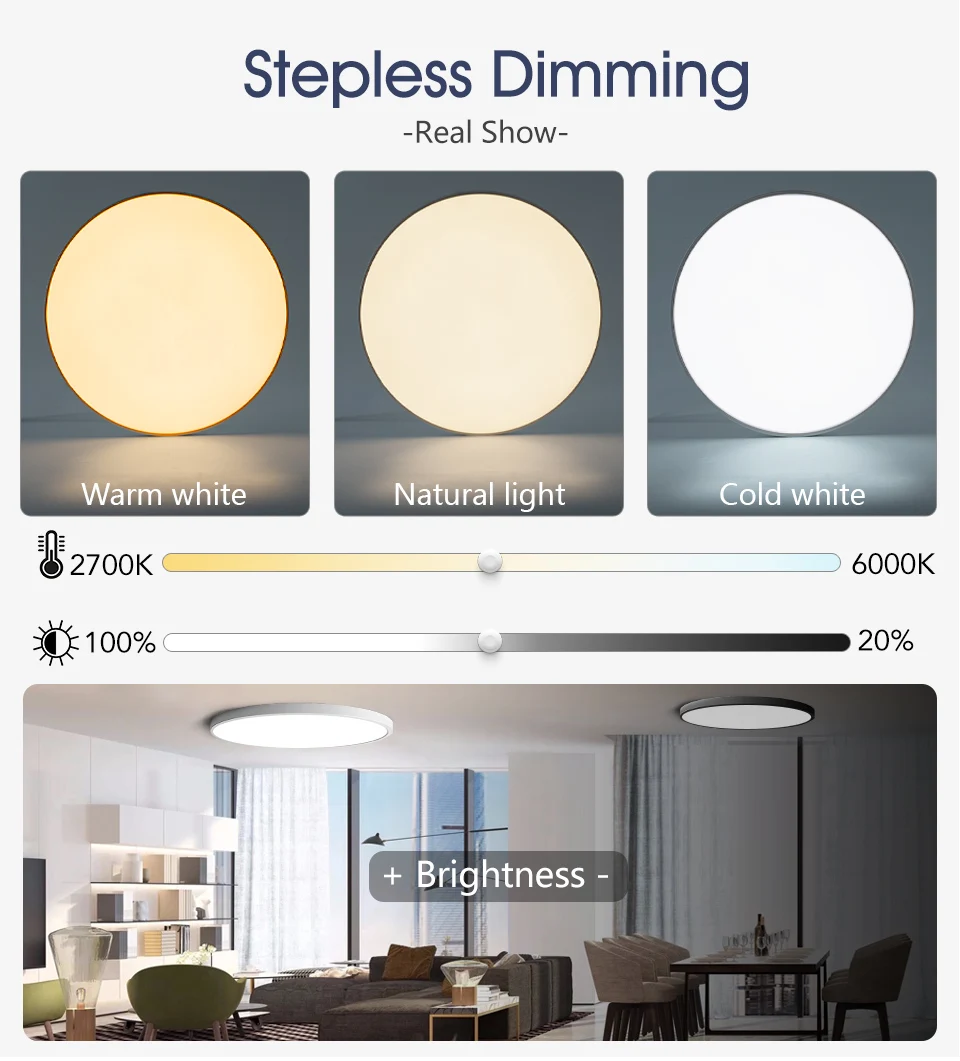 MARPOU Stepless dimming feature