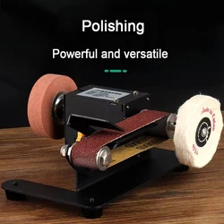 DIY Woodworking Knife Sharpener 250W Mini Belt Sander Electric Bench Grinder Sanding Polisher Machine 7 Speed Adjustable