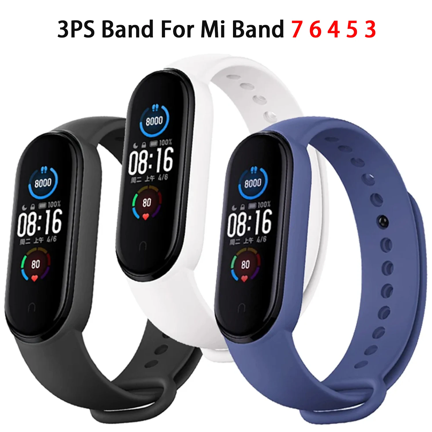 �y�Z�[�����zXiaomi Mi Band 7 6 5 4 3�p�E�H�b�`�o���h3�AMiband 5 6 NFC�p�V���R�����X�g�o���h�AMi Band 7 6�p�����X�|�[�c�X�g���b�v