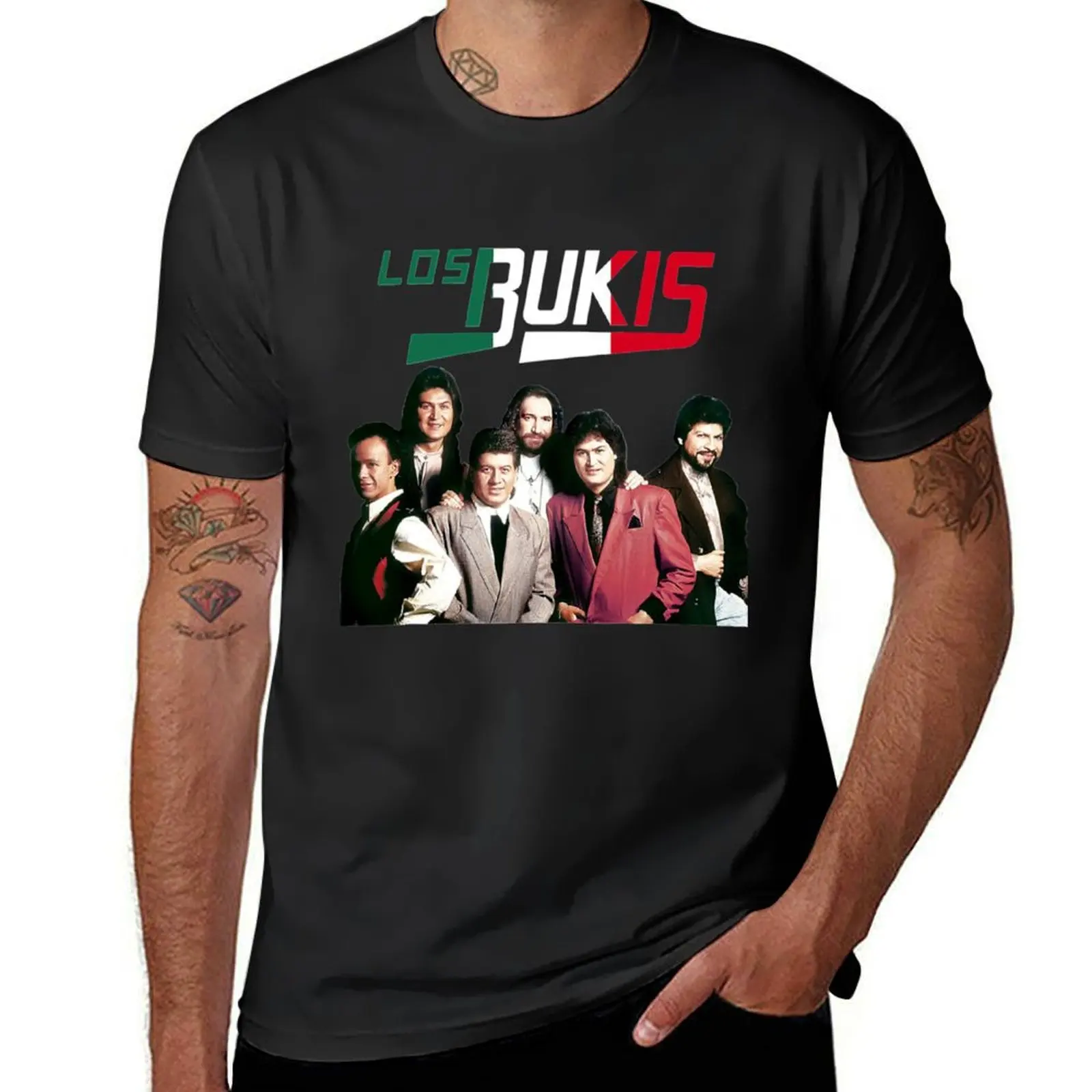 Vintage Los Arts Bukis Vaporware Band Music T-Shirt customs Aesthetic clothing big and tall t shirts for men