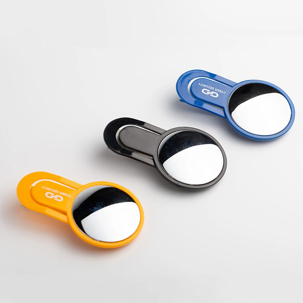Computer Rear-View Mirror ABS Material Clip on Desk Office Portable Reflective Wide Angle Random Color Monitor Suitable