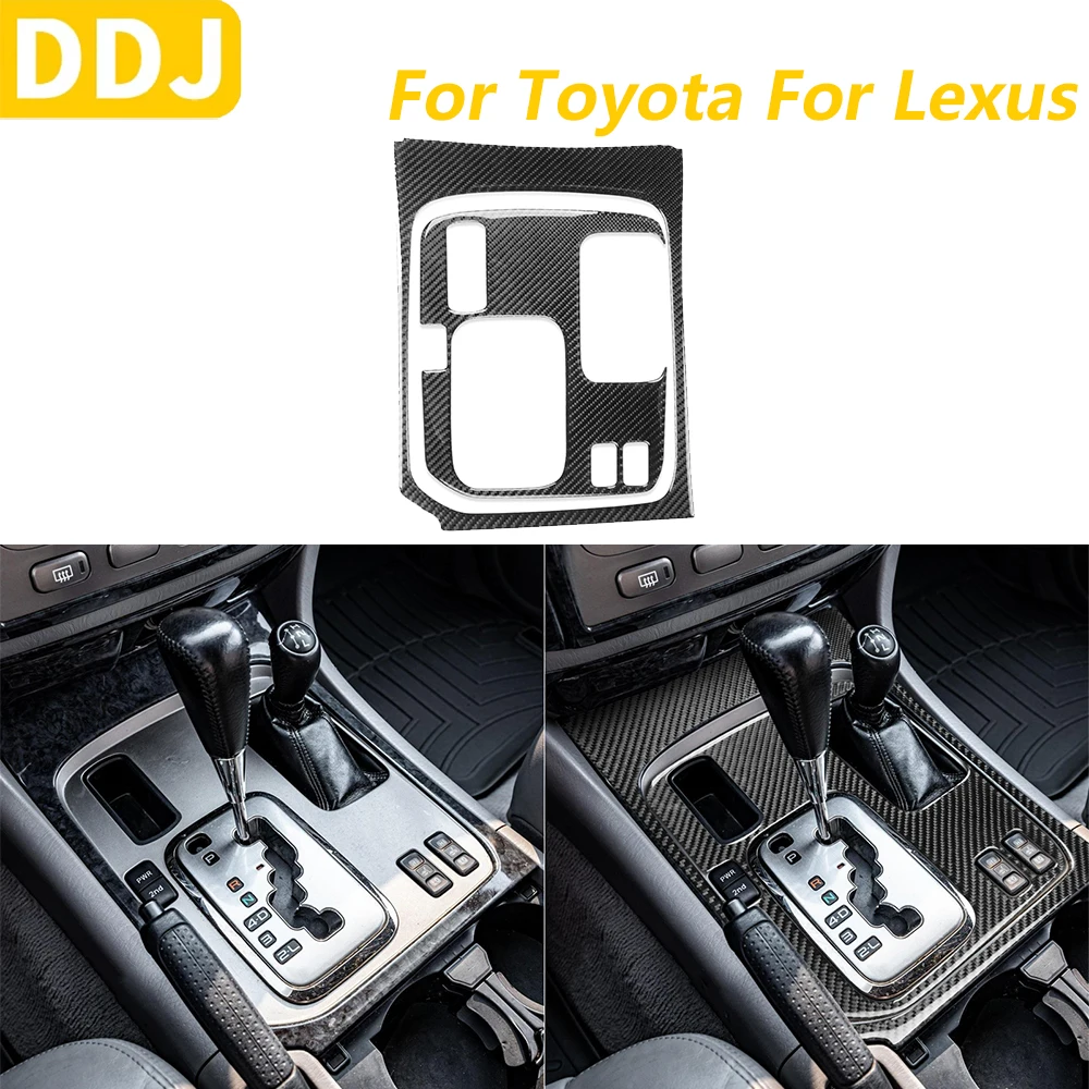 

For Lexus LX470 For Toyota Land Cruiser 2003-2007 Carbon Fiber Central Control Gear Shift Panel Trim Set Car Accessories Sticker
