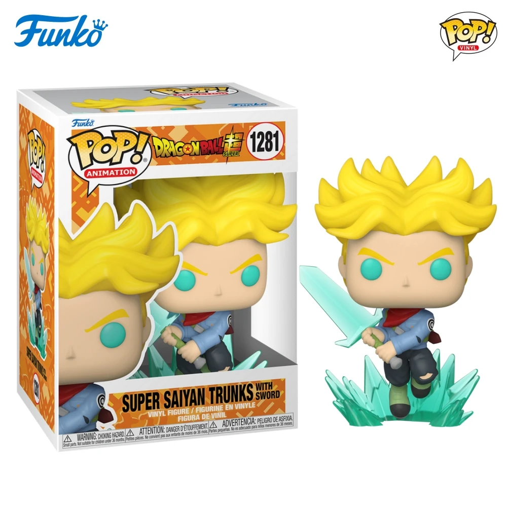 Tronchi Super Saiyan Con Spada # 1281 Dragon Ball Super Anime Figure FUNKO POP Figurine da collezione in edizione limitata, regalo giocattolo
