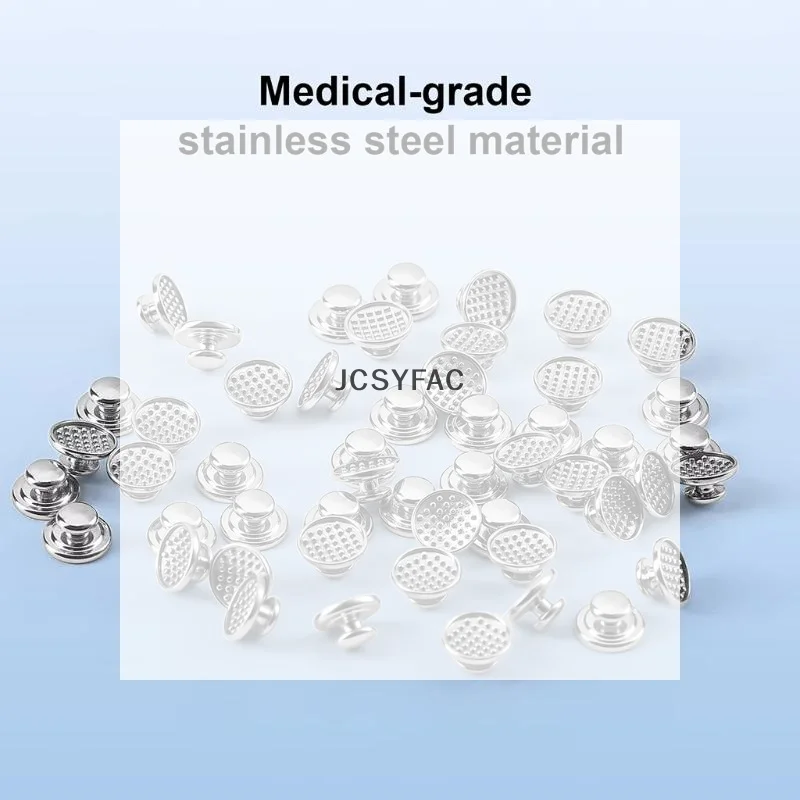 /JCS/10Pcs/1Pack Dental Metal Lingual Button Monoblock Bondable Rectangular Metal Material Buccal Tube