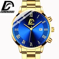 Mens Fashion Business Quartz Watch Fashion Fake Three Eye Six Pin Calendar Men Watch Stainless Steel Belt Men Watches