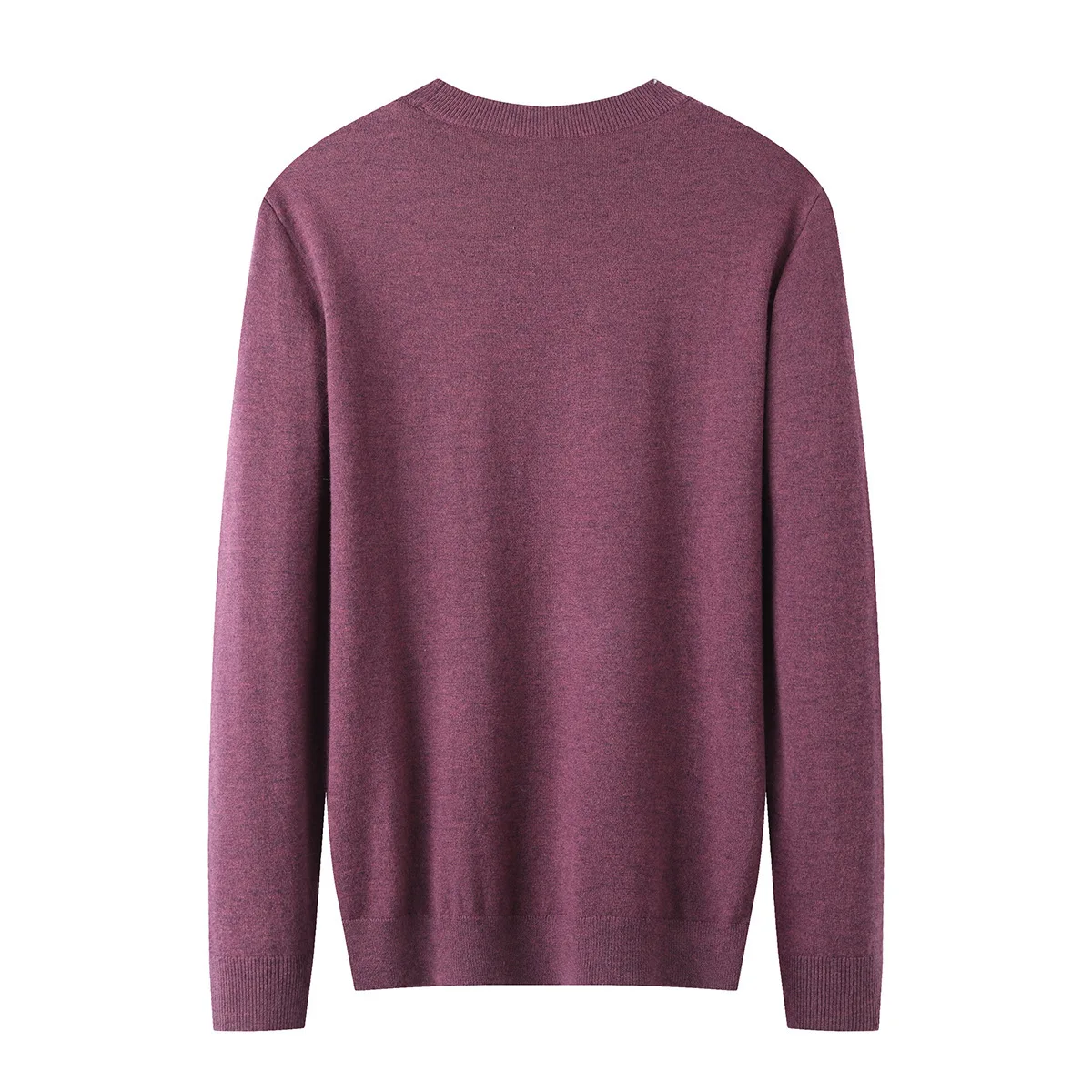 

Весенне-осенний мужской шерстяной свитер, классический круглый теплый повседневный базовый свободный крой, вязаный топ, качественная смешанная шерстяная ткань