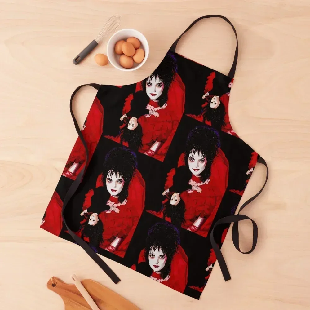 

Lydia Deetz - black Apron Kitchen Apras For Women chef for man Kitchen Things And For Home Barista Apron