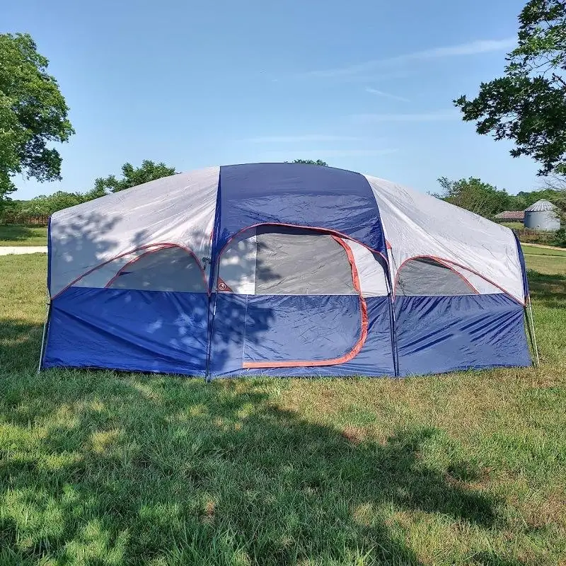 Portable Foldable Automatic Camping Tent Polyester Instant Setup Water Resistant Four-Season Use One Bedroom Living Room