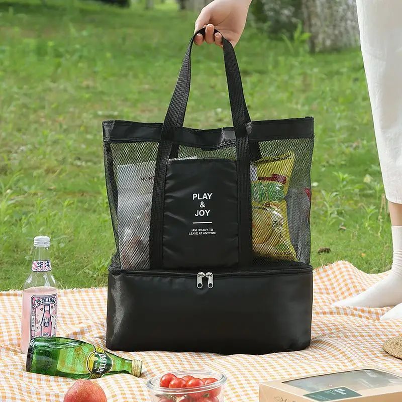 Dry And Wet Separation Double Layer Storage Bag Outdoor Travel Beach Swimming Single Shoulder Handbag