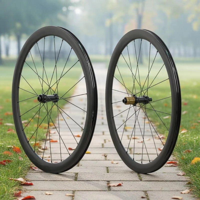 

Super Light Bicycle Wheelset 700c Carbon 40mm Rim Depth Clincher Center Lock Disc Brake Thru Axle Rim Set