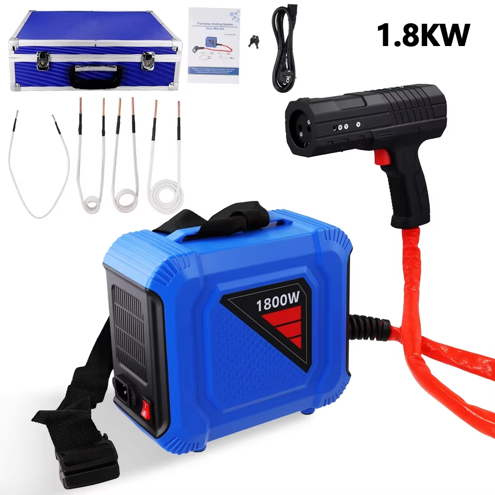 Podofo 1100W~1800W Magnetische Inductie Verwarmingselement Schroefverwijderaar Roestige Schroeven Verwijderingsgereedschap Handheld Verwarmingsgereedschap Draadmoer Verwijderaar - afbeelding 1