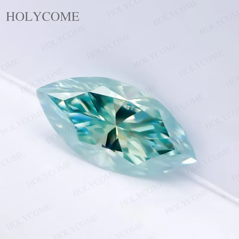 

0.5-10CT GRA Certified Moissanite Stone Aqua Blue VVS1 Multi-Shapes Loose Gemstone Beads for Engagement Wedding Jewelry Design