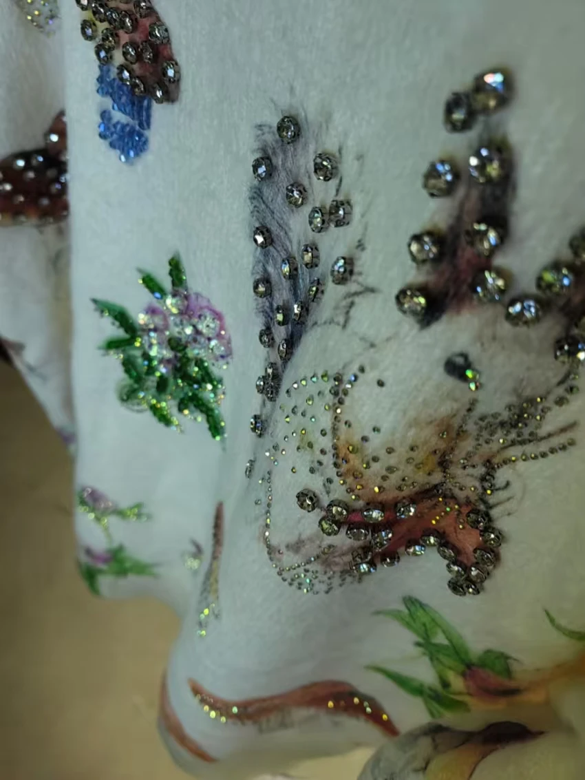 صور حقيقية البريق الأحجار غرزة البلوزات لطيف الخريف الشتاء تريكو البلوز سحب أنثى الاتجاه 2025 المرأة Y2K سترة #3