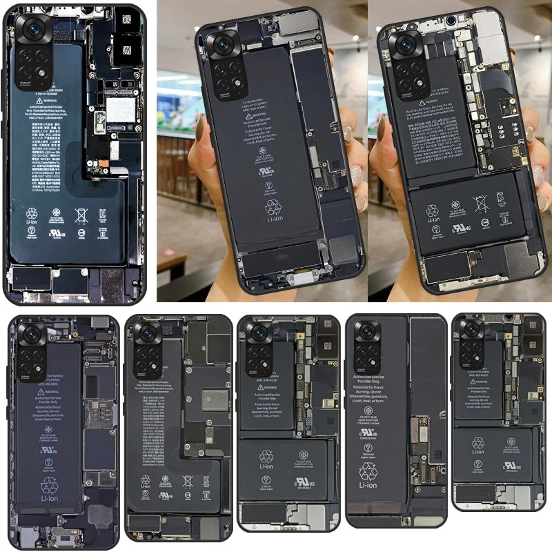 motherboard Circuit board Case For Xiaomi Redmi Note 11 10 9 8 7 Pro 10S 9S 8T Redmi 10 9A 9C 9T Soft Cover