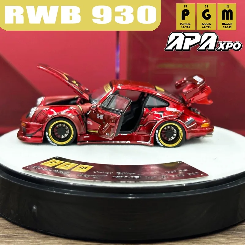 

PGM 1/64 RAUH-Welt RWB 930 Sazabi APAxpo Alloy Motor Vehicle Toy Die-casting Metal Model Collection Boy Christmas Gifts
