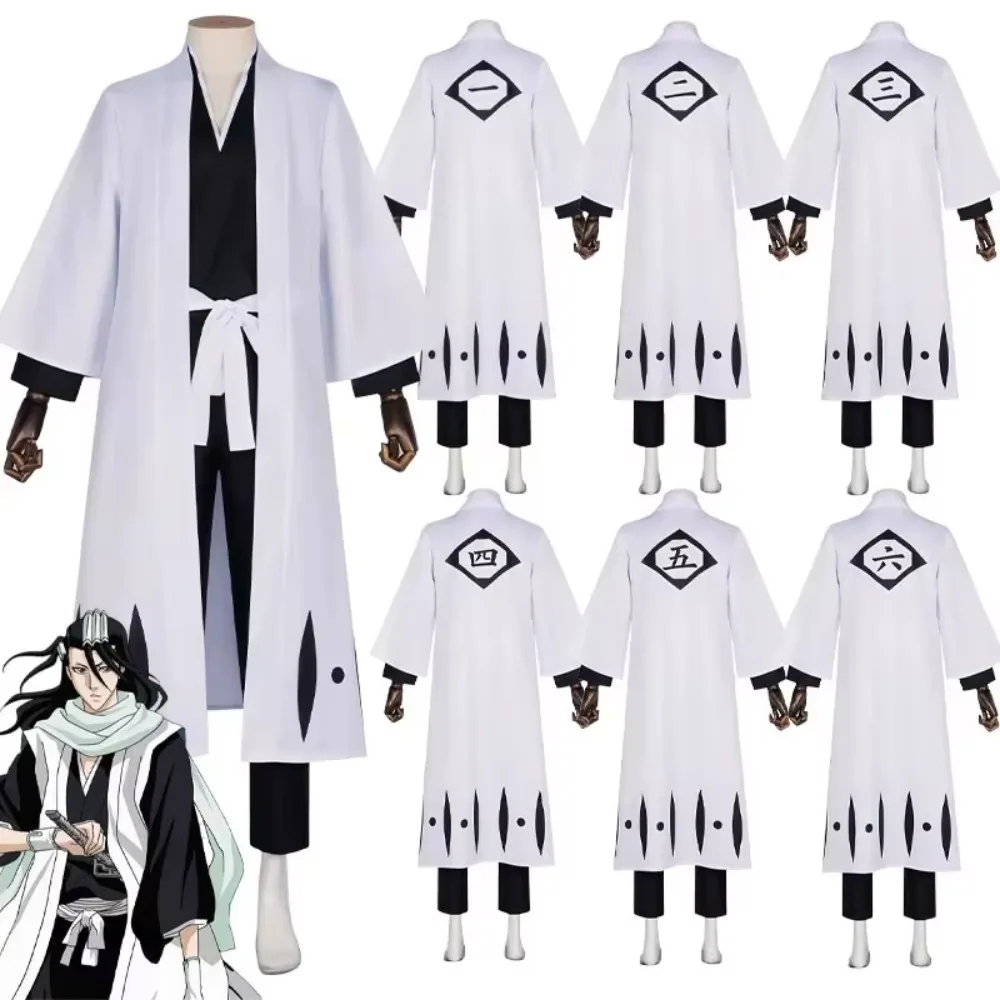 

Anime Aizen Sousuke Cosplay Costume Bleach Cosplay Kuchiki Byakuya Captain Hitsugaya Toushir Captain Robe Kimono Outfit for Men