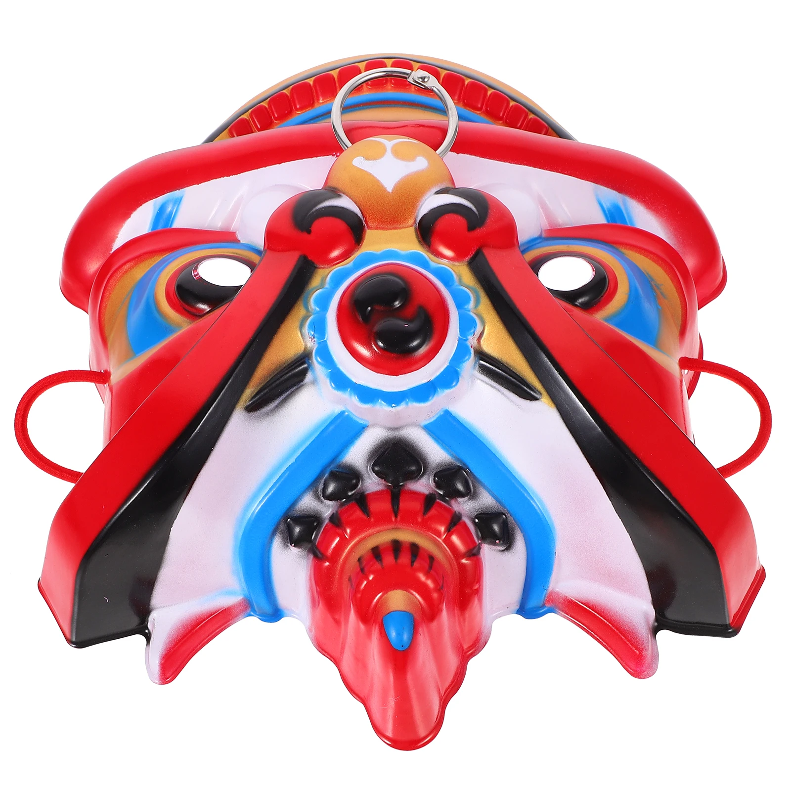 

The Mask Full-faced Lion Chinese Style Lucky Dancing Red Plastic Masks for Adults Cosplay Man