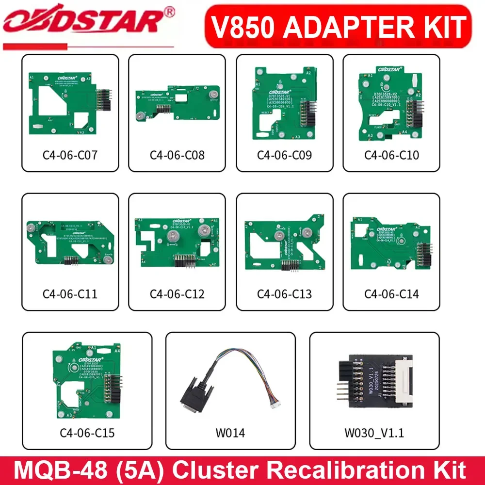 OBDSTAR V850 Adapter Kit Used with C4-06 Adapter for MQB-48 (5A) Cluster Add Key and All Keys Lost Solder-Free Reading