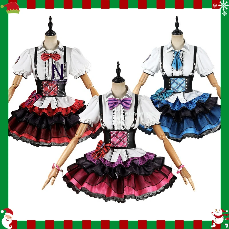 

Hot LoveLive Cosplay Costume Women Anime Maki Nishikino/Eli Ayase/Nico Yazawa Role Play Cute Lolita Stage Uniform Dress ComicCon