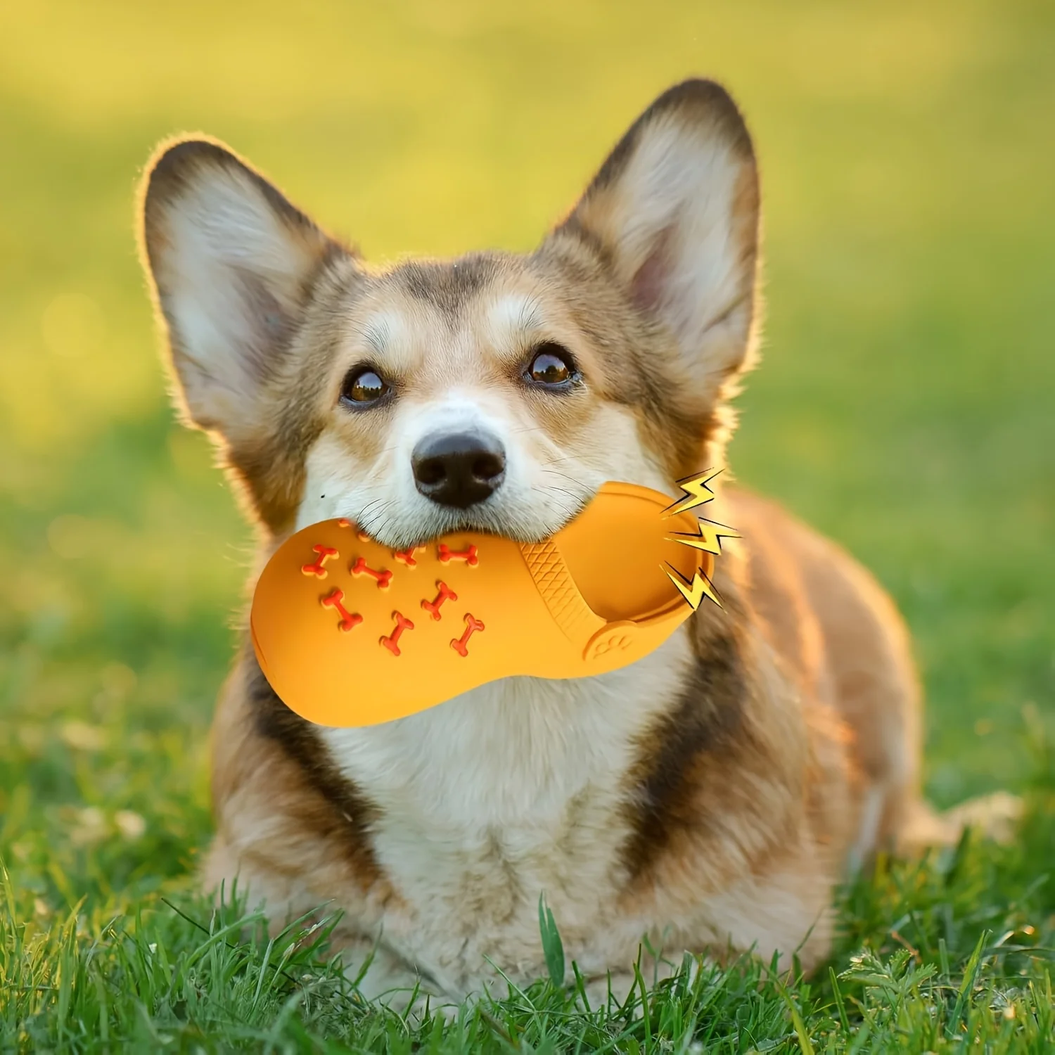 Juguete interactivo para perros chirriantes, para masticadores agresivos, zapatillas de goma duraderas, juguete para masticar con diseño "I Love You", 1 ud.