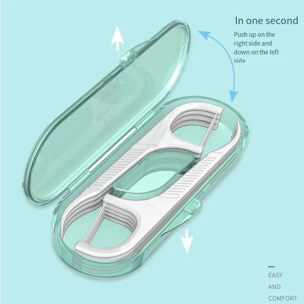 10 Pcs/box Dustproof Floss Toothpick Set Mini Oral Cleaning Teeth Floss Storage Box Dental Floss Container