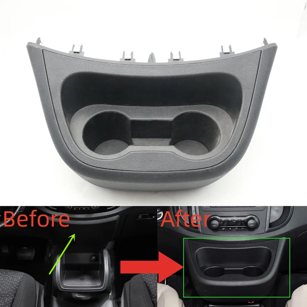 Black Central Console Instrument Drink Cup Holder For Mercedes-Benz Vito Metris W447 2016 2017 2018 2019 2020 2021 2022 2023