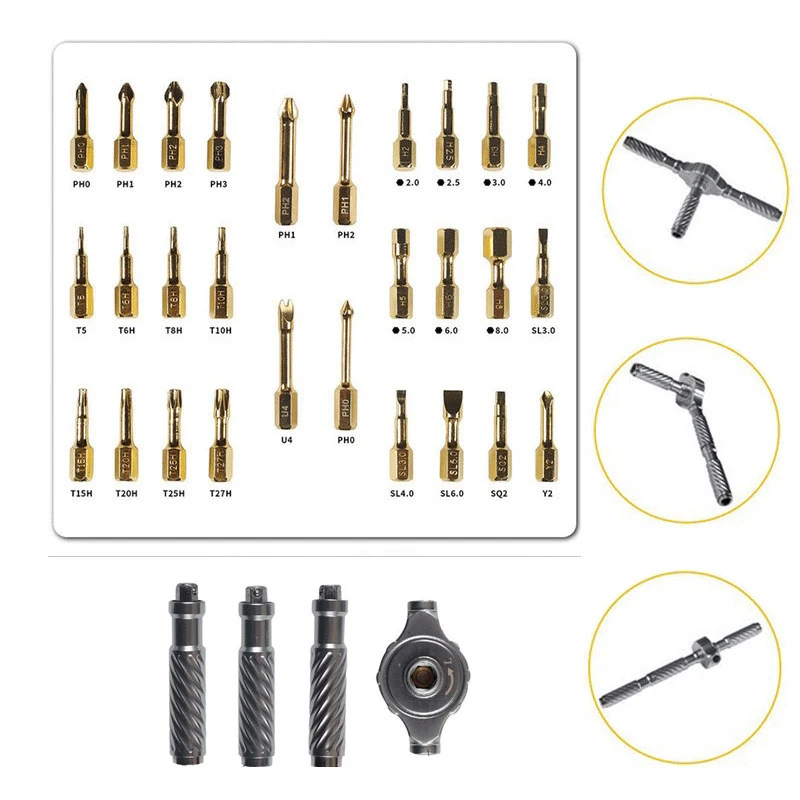 30-In-1 Ratchet Screwdriver Set Multi-Functional Ratchet Removal Machine Repair S2 Batch Head With Magnetic Handle Tool