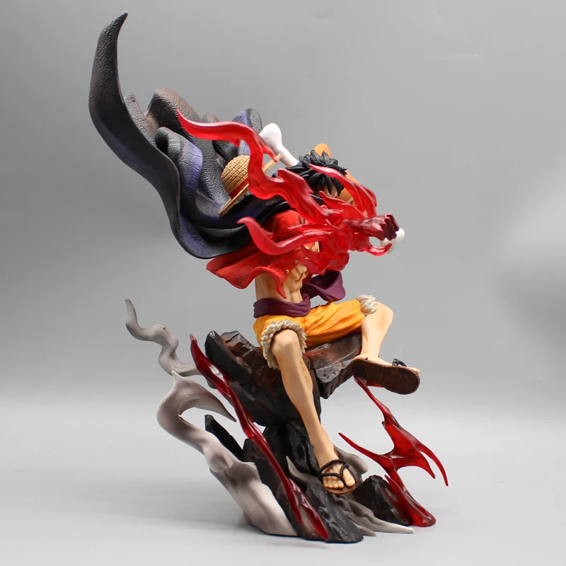 หุ่นฟิกเกอร์อนิเมะหนึ่งชิ้น26ซม. รูปลิง D ลูฟี่โมเดลพีวีซีสำหรับสะสมรูปปั้นนั่งของเล่นของขวัญสำหรับเด็กตกแต่ง