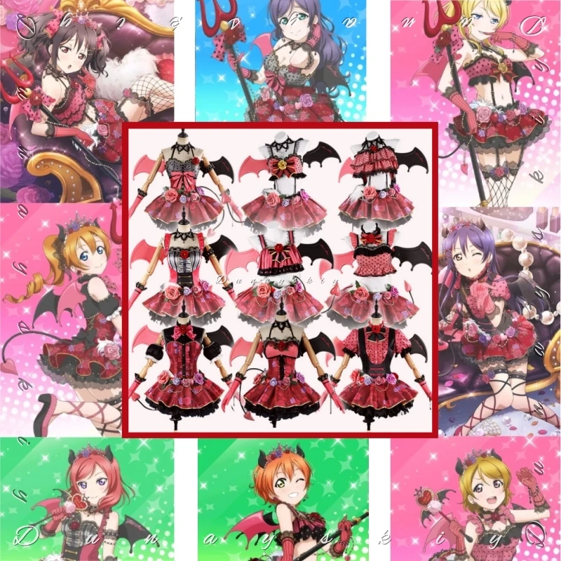 love-ll-minami-kotori-yazawa-nico-cosplay-costume-wing-hoshizora-rin-eli-maki-hanayo-little-devil-awakening-uniform-halloween