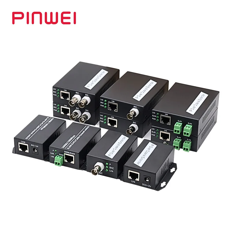 IP Network to Coaxial Extender up to 500m RJ45 to BNC Converter for CCTV Camera