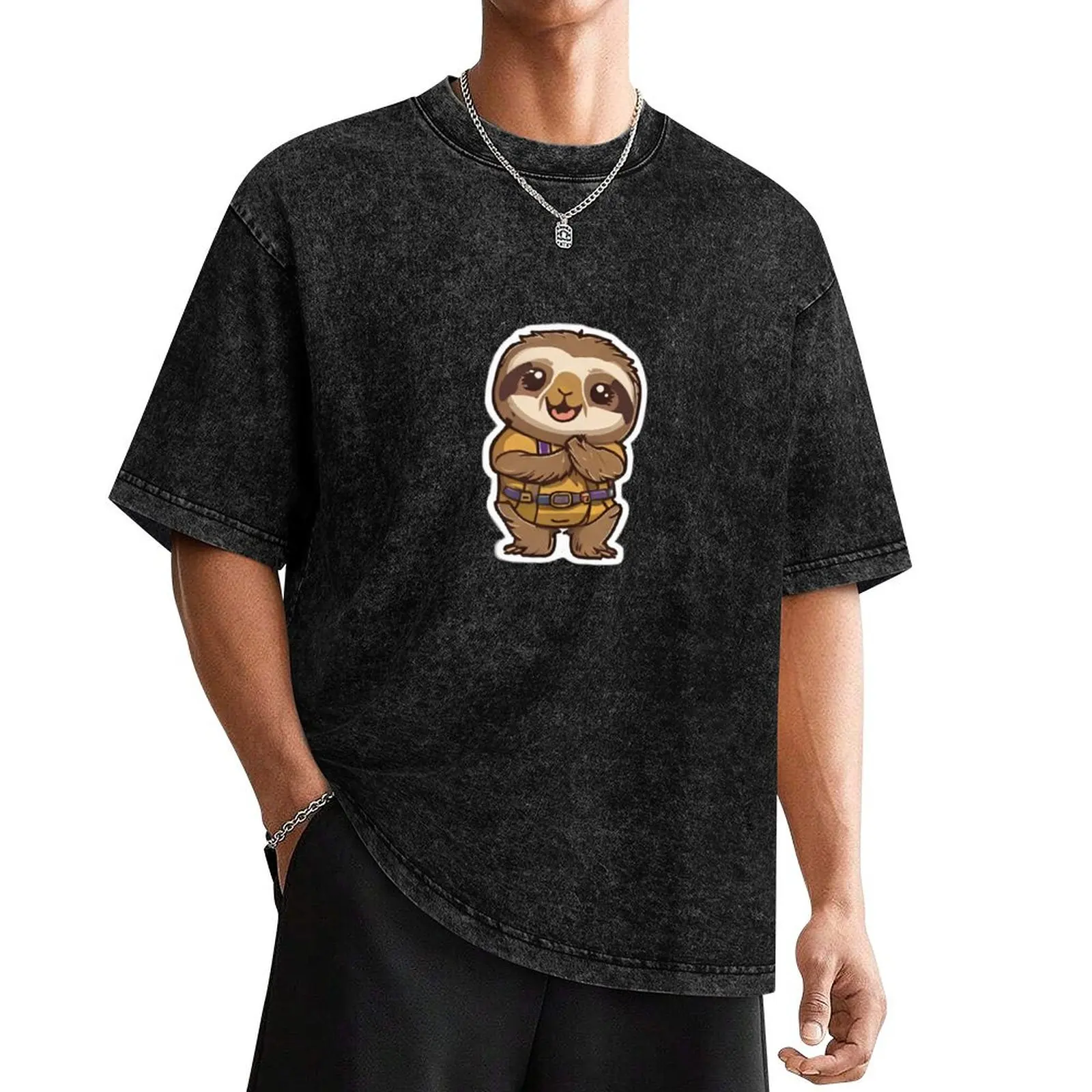 

Sloth Jimmy T-Shirt oversized graphic tee hippie clothes Aesthetic clothing cotton t shirt men