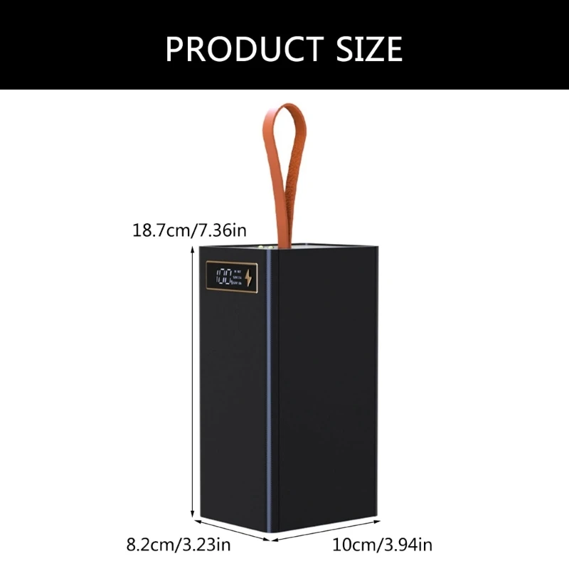 Portable 18650 Battery Power Case With Digital Display For 40x18650 Battery Charging Outer Case for Mobile Charging