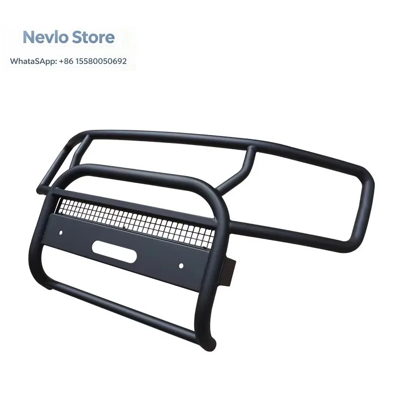 High Quality Steel Alloy Clean Bull Bar Guard Black Exterior for Land Rover Defender Front Bumper with Winch Bracket 2020-2025