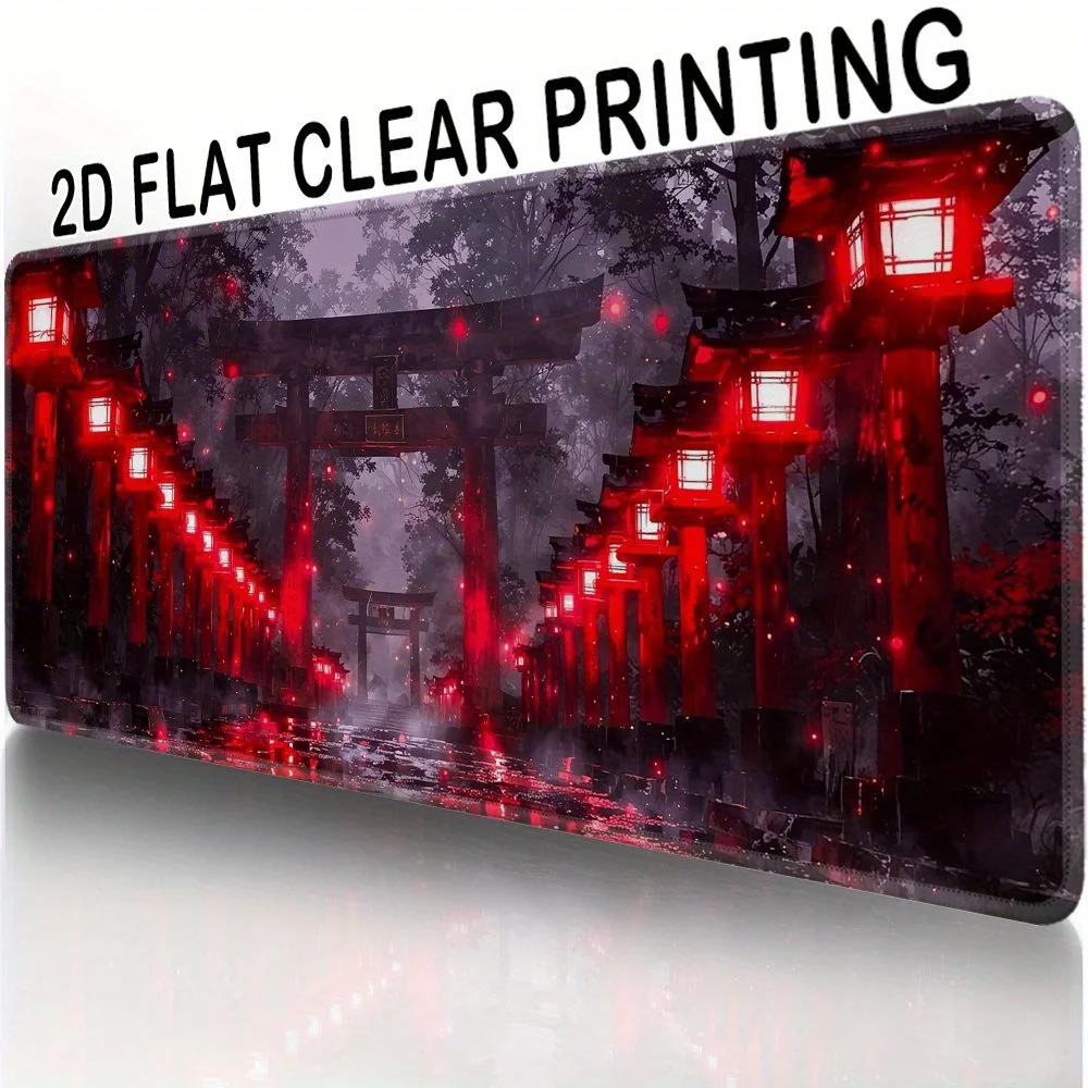 CIFBUY Large Oriental Design Gaming Mouse Pad Soft Texture Non Slip Rubber Extended Keyboard Desk Mat Office Home Decor