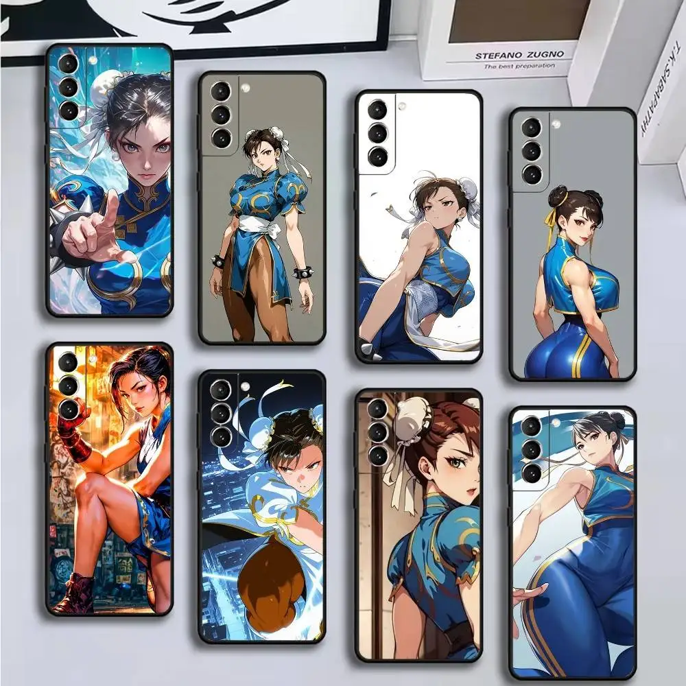 

Chun-Li Game S-Street-F-fighters Phone Case For Samsung GalaxyA13,21s,22,31,32,52,53,71,72,73,Soft Black Cover