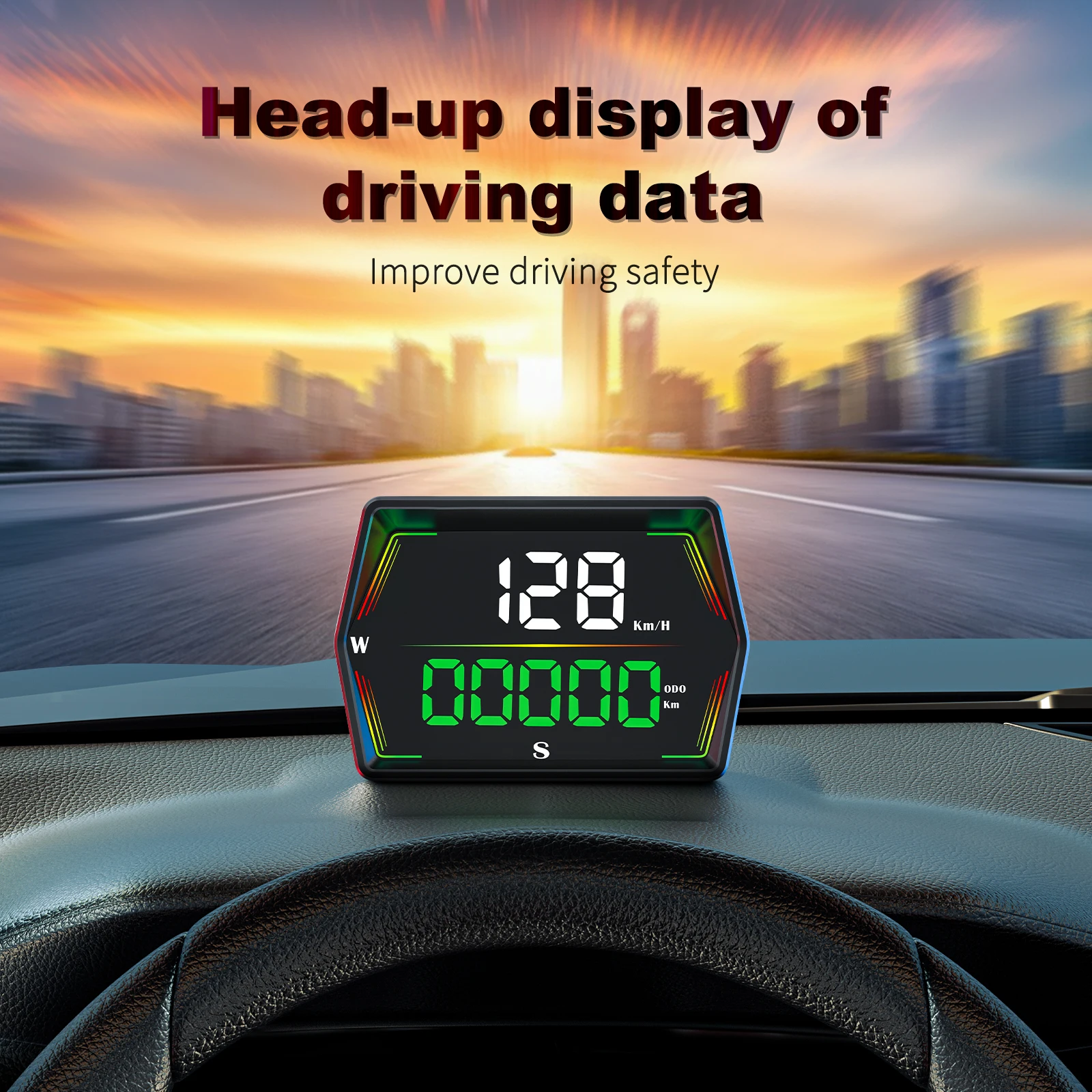 HUD for ALL Cars NEW Model  G21 Car GPS Speedometer Type-C Connector ODO Meter Easy Plug-In Auto Electronics New Heads-Up