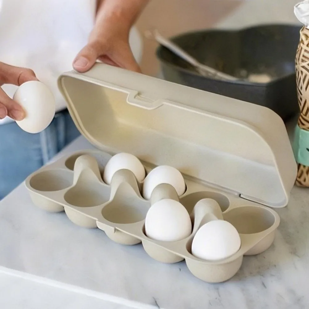 Plastic Egg Storage Box Shockproof Anti-fall Refrigerator Egg Organizer with Lid Dust-proof Egg Storage Container for Kitchen