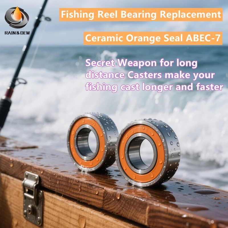 Stainless Steel Hybrid Ceramic Bearings 2/4/6/8/10Pcs S693RS CB Orange Bearing ABEC-7 Fishing Reel Bearings 3x8x4mm