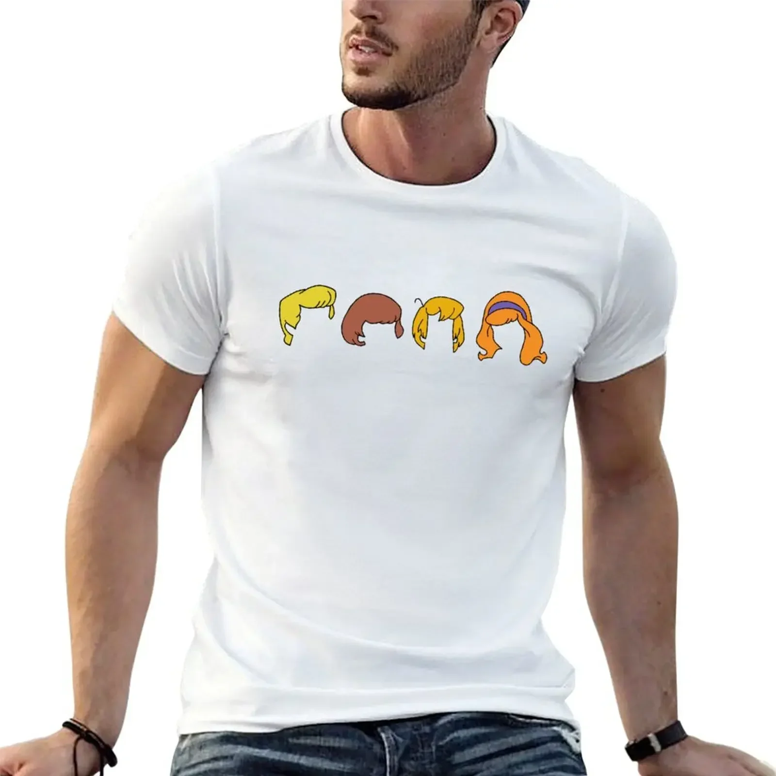 

Mystery Inc - Hair Outline T-Shirt man t shirt custom t shirt basketball graphic tees cotton t shirt men