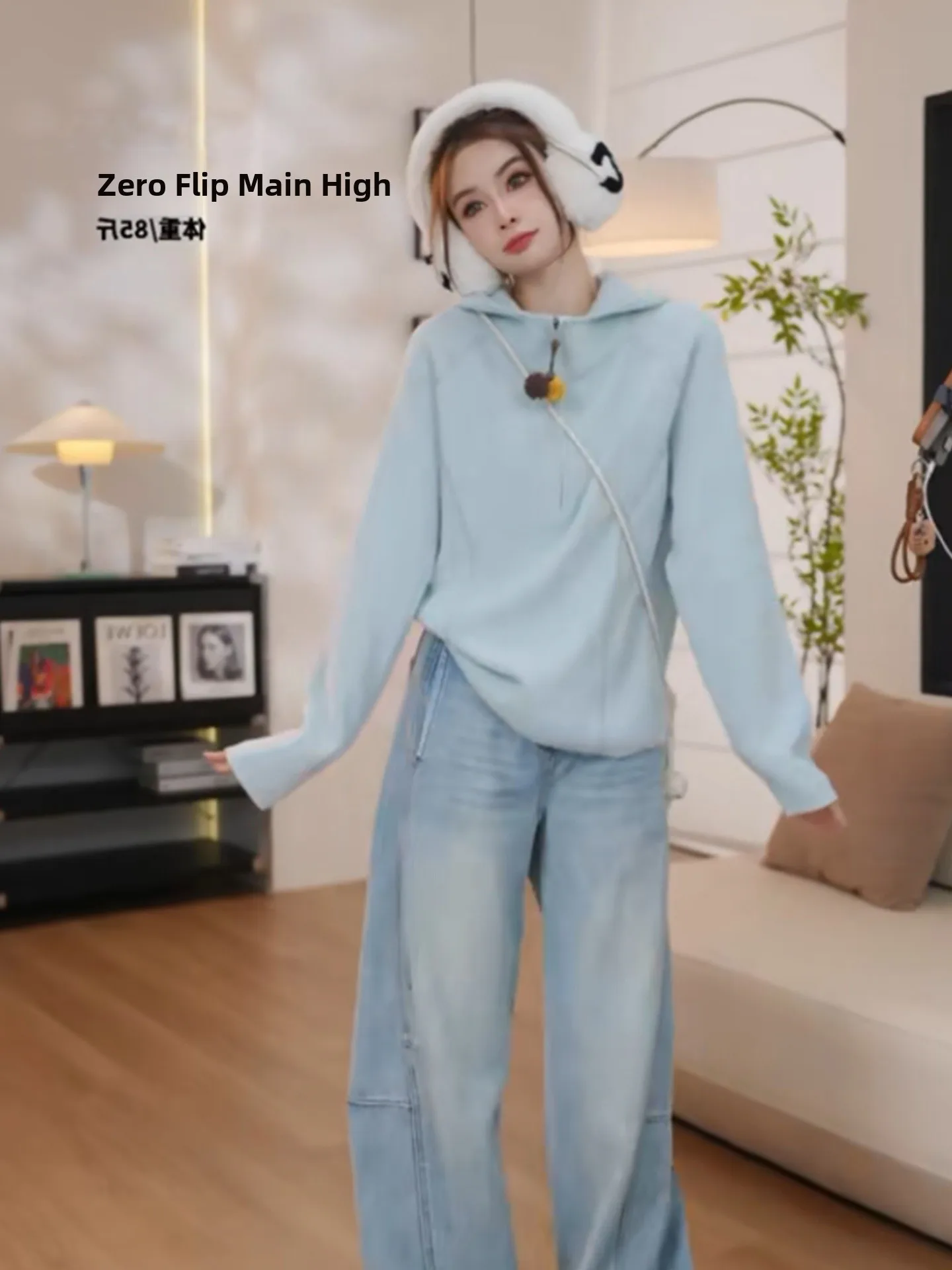 Laid-ba Hooded Knitwear Thi Long Sve  Color Winter Casual Anti-aging Loose Sweater Korean Sle Commute Faion