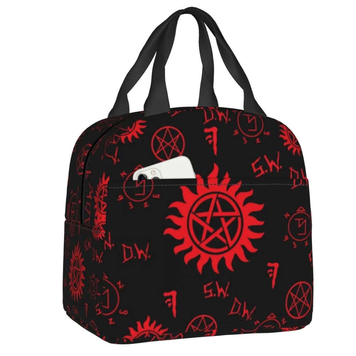 Supernatural Insulated Lunch Bag for Women Leakproof Sam Dean Winchester Cooler Thermal Bento Box Beach Camping Travel